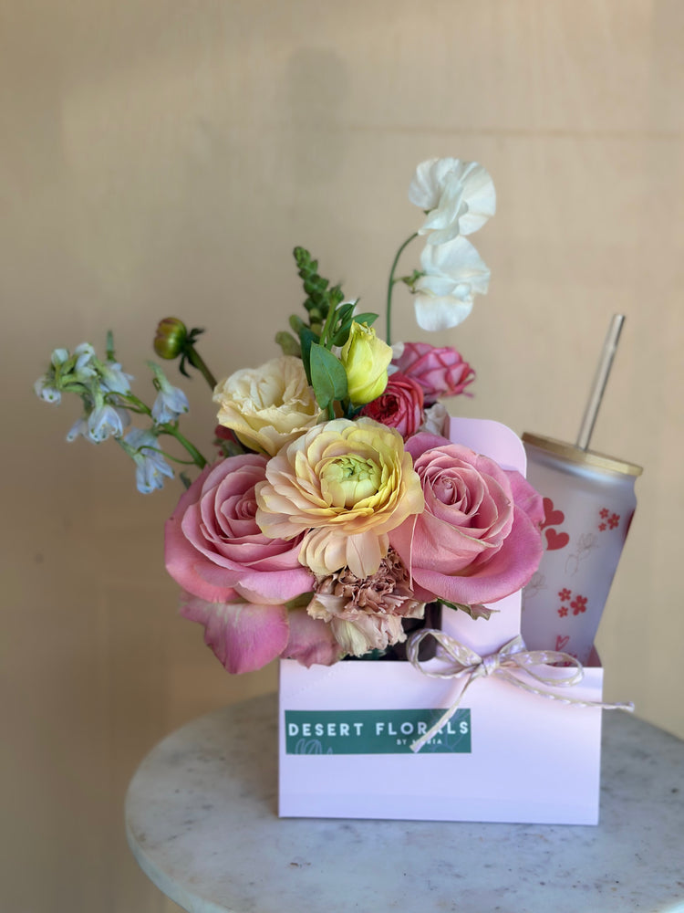 'Let's Grab Coffee' Floral To-Go Box