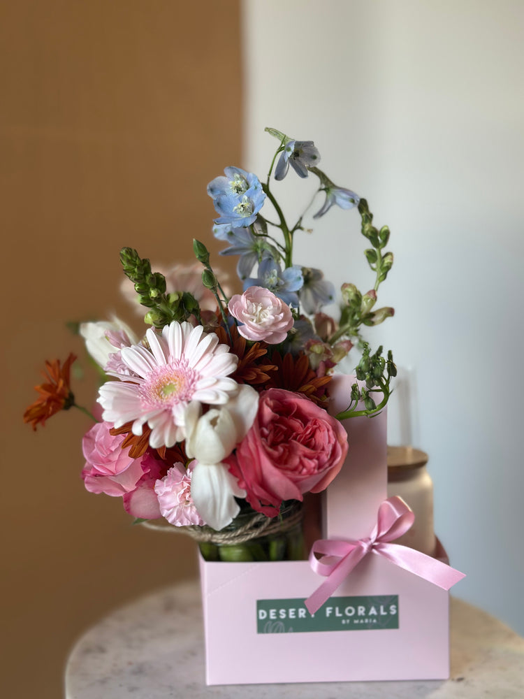 'Let's Grab Coffee' Floral To-Go Box