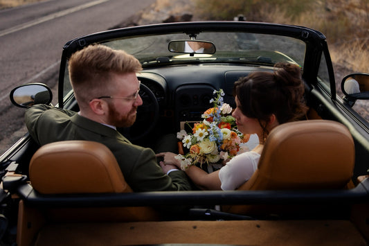 Whimsical Wildflower Bridal Bouquet for a Romantic Elopement