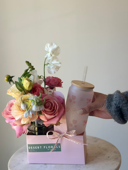 'Let's Grab Coffee' Floral To-Go Box