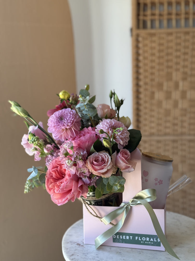 'Let's Grab Coffee' Floral To-Go Box